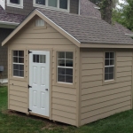 Lap siding and soffits complete the look